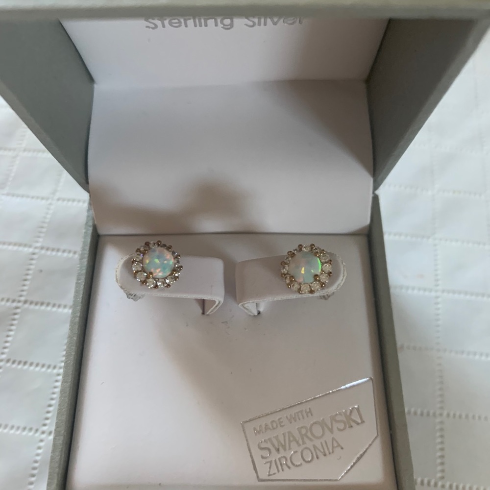 Swarovski Sterling Silver Stud Earrings